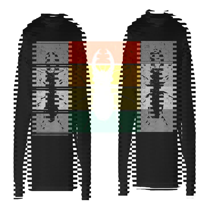 ヴィンテージ クワガタ カブトムシ 虫 長袖Tシャツ