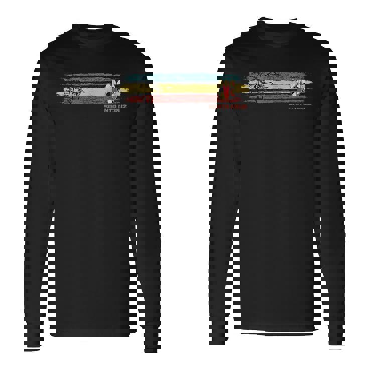 ヴィンテージ サンタクルーズ レトロ サーファー ビーチ サンタクルーズ カリフォルニア 長袖Tシャツ