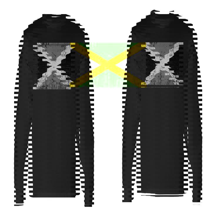 ヴィンテージ ジャマイカ バナー ファン ジャマイカ 国旗 レトロ 長袖Tシャツ