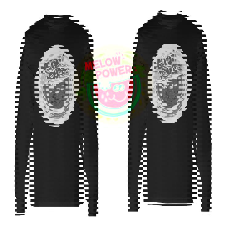 ヴィンテージ スクラッチ&スニフ ステッカー スイカ、メロンパワー 長袖Tシャツ