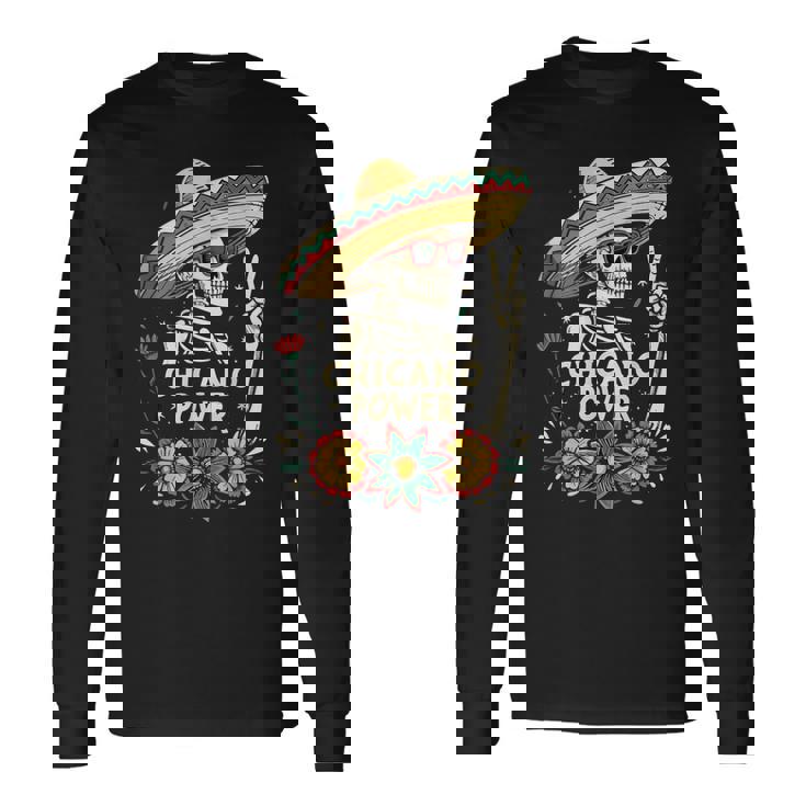 ヴィンテージ チカーノ Día De Los Muertos 長袖Tシャツ ギフトのアイデア