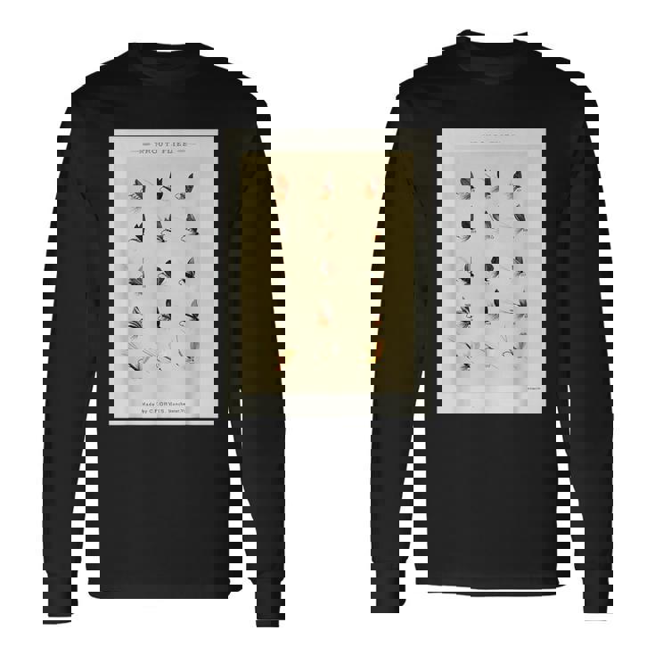 ヴィンテージ トラウトフィッシング フライ メアリーオービス フィッシャーマンアート 長袖Tシャツ