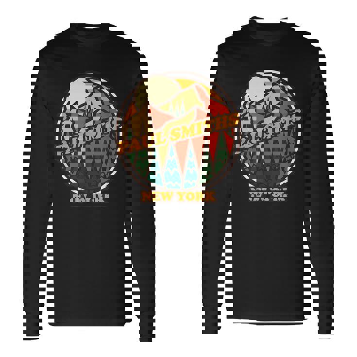 ヴィンテージ ポール・スミス ニューヨークマウンテン ハイキング お土産プリント 長袖Tシャツ ギフトのアイデア