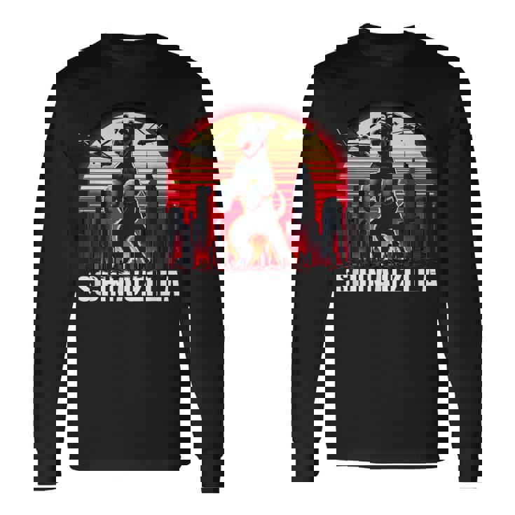 ヴィンテージ ミニ シュナウザー シュナウジラ アンティーク調 動物愛好家 長袖Tシャツ