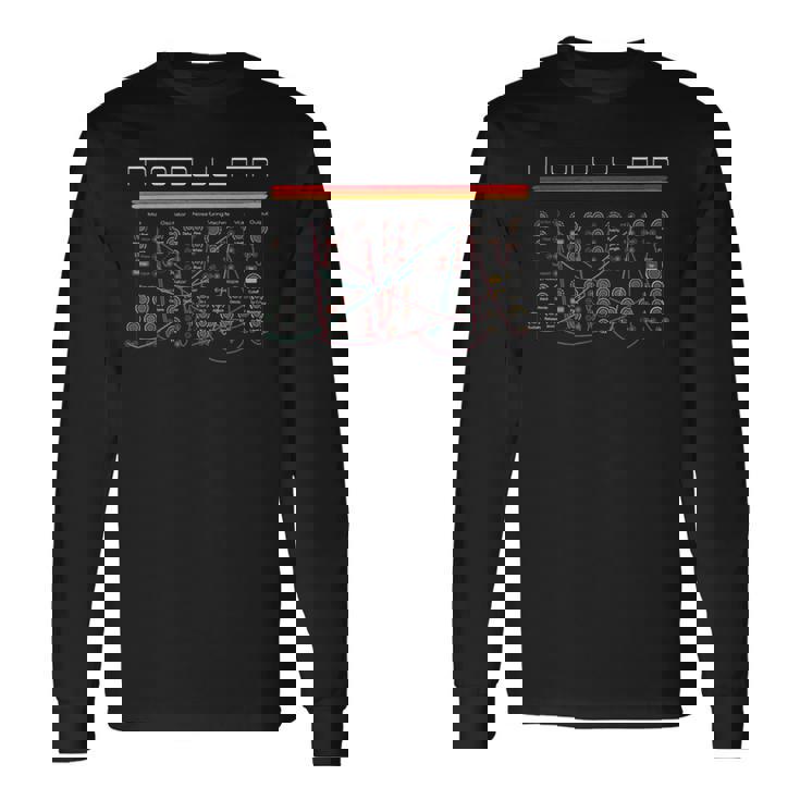 ヴィンテージ モジュラー シンセサイザー アナログ オーディオ エンジニア シンセ オタク 長袖Tシャツ