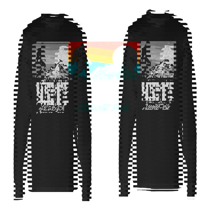 ヴィンテージ ヨセミテ国立公園 ビッグフット 山脈 グラフィック 長袖Tシャツ