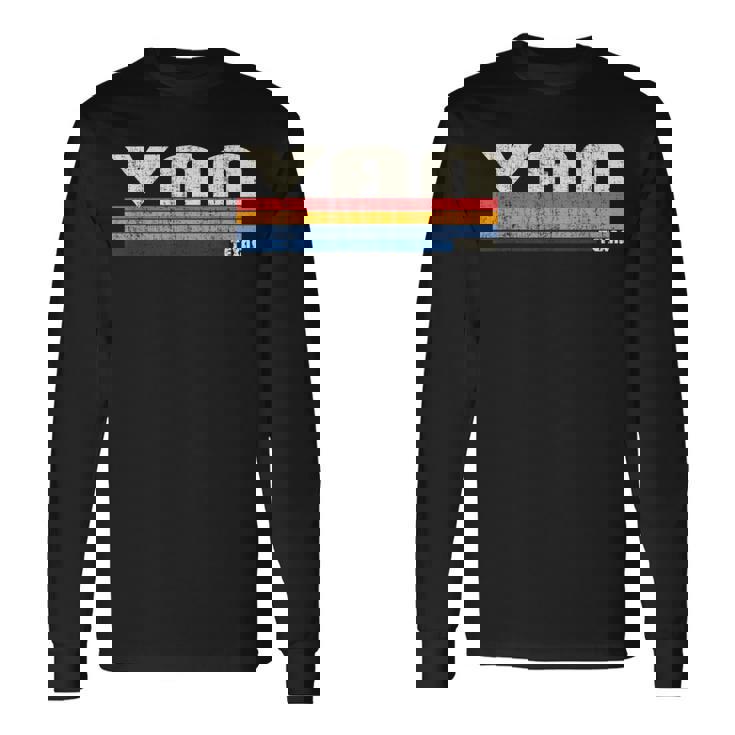 ヴィンテージ レトロ 70年代80年代スタイル バン・アルスティーンの故郷、テキサス州 長袖Tシャツ