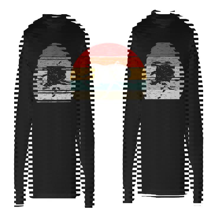 ヴィンテージ レトロ カブトムシ 昆虫 長袖Tシャツ