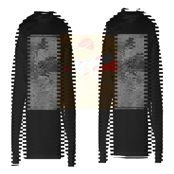 ヴィンテージ 日本の妖怪鬼 幽霊 ゴースト 長袖Tシャツ