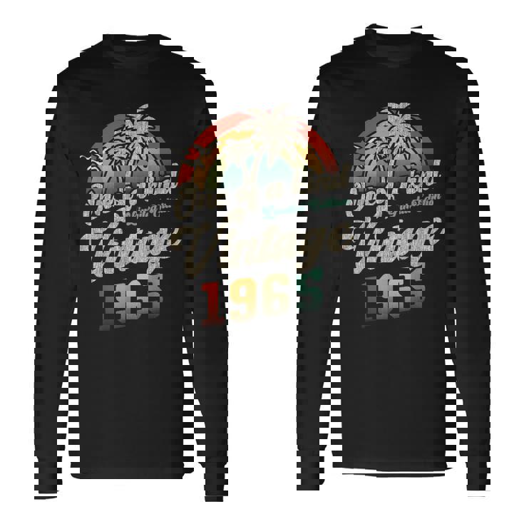 ヴィンテージ1965バースデー60年パームツリー 長袖Tシャツ