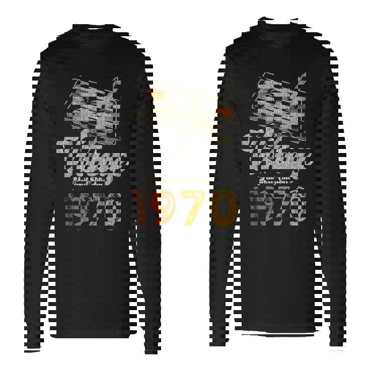 ヴィンテージ1970 カセット・ペンシル 55歳の誕生日 長袖Tシャツ