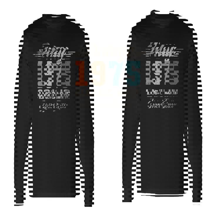 ヴィンテージ1975 50歳の誕生日クラシックカー 長袖Tシャツ