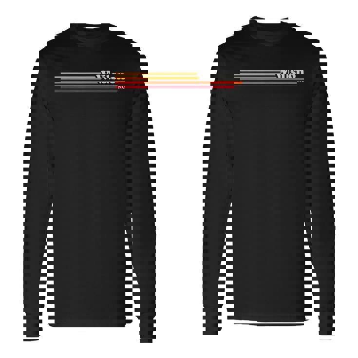 ヴィンテージ1980年代グラフィックスタイルウィルソンノースカロライナ州 長袖Tシャツ