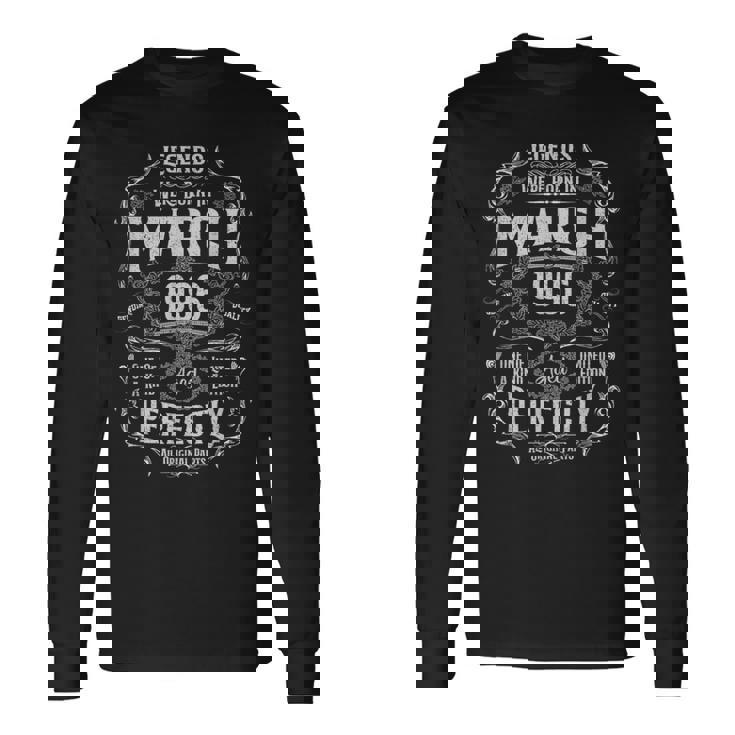 ヴィンテージ29歳の誕生日レジェンドは1996年3月に誕生しました。 長袖Tシャツ ギフトのアイデア