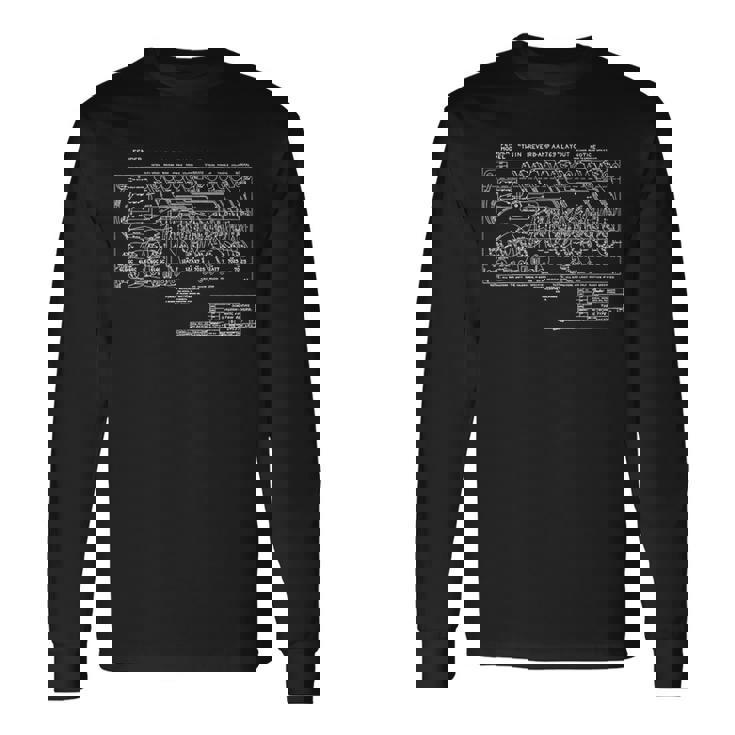 ヴィンテージギターアンプ 図面 長袖Tシャツ