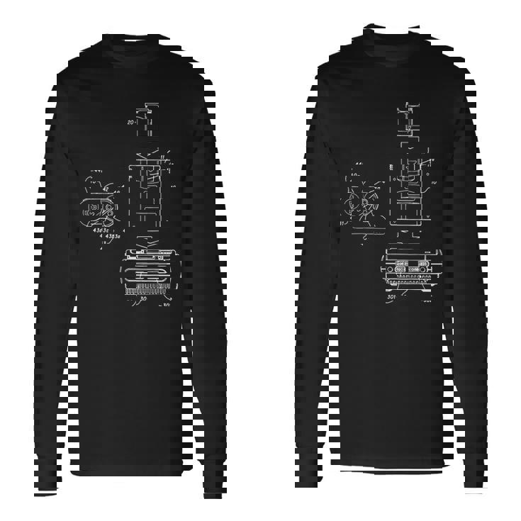 ヴィンテージゲーム図 Tvビデオゲームコンソール レトロチャート 長袖Tシャツ