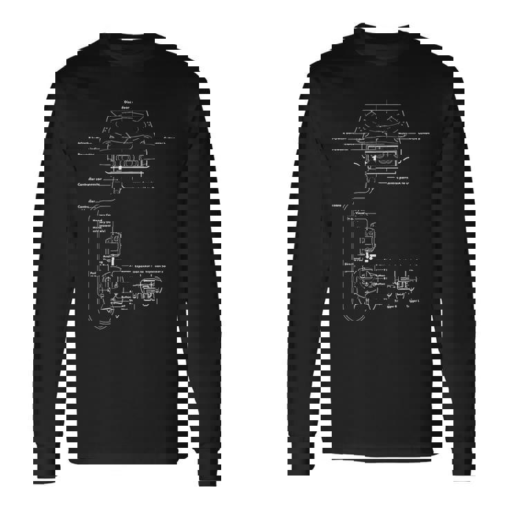 ヴィンテージゲーム図表 ビデオゲームコンソール レトロチャート ギフト 長袖Tシャツ