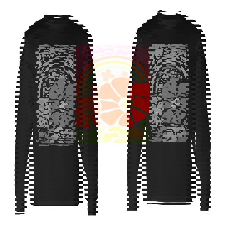 ヴィンテージフラワーレトロルックナチュラルヒッピーバイブ。 長袖Tシャツ ギフトのアイデア