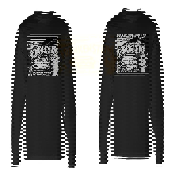 ヴィンテージホラー映画モンスター ハロウィン フランケンシュタインモンスター 長袖Tシャツ
