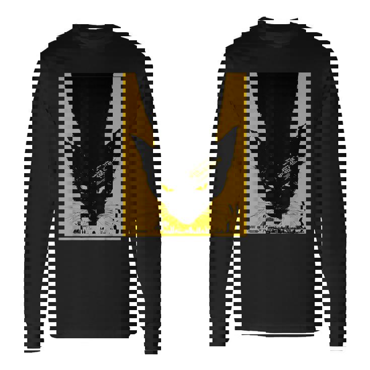 ヴィンテージポスター 黒猫レトロtシャツ 長袖Tシャツ