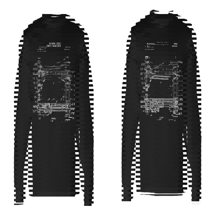 ヴィンテージミシンブループリントシャツ ニットキルティング 長袖Tシャツ