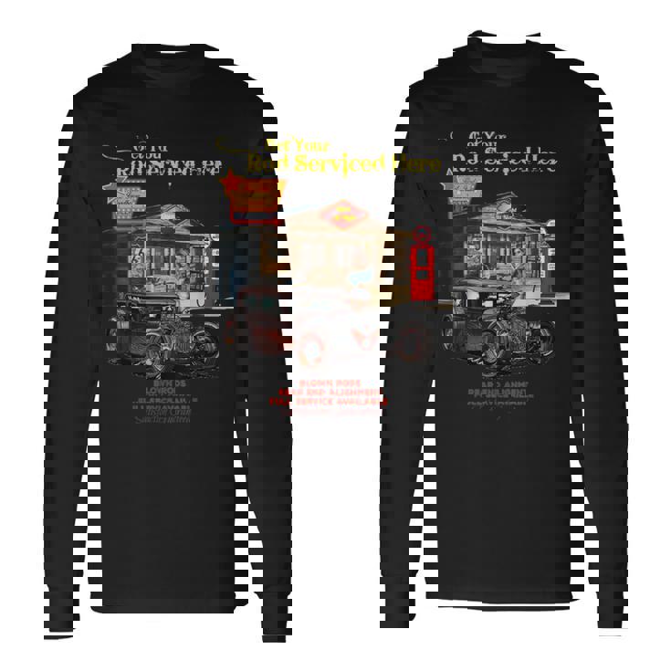 ヴィンテージラットロッドtシャツ ピンナップガール メンズtシャツ 長袖Tシャツ