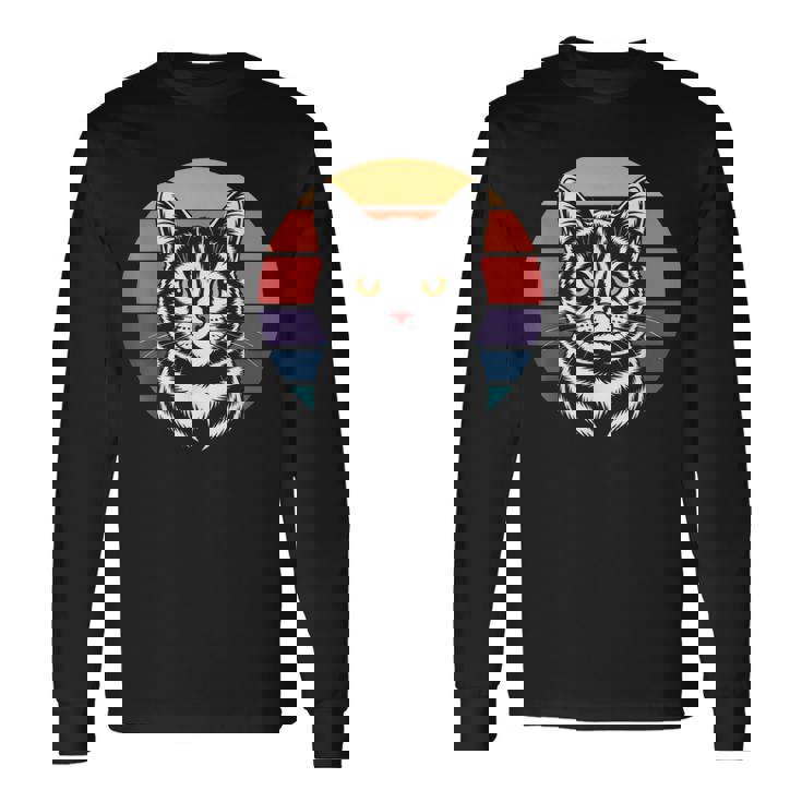ヴィンテージ猫 長袖Tシャツ