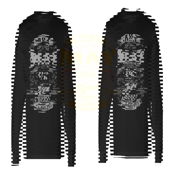 ヴィンテージ還暦祝い 1965年5月生まれ 60歳 長袖Tシャツ