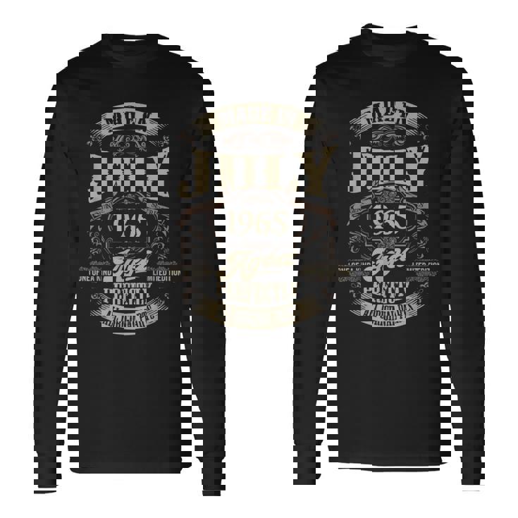 ヴィンテージ還暦祝い 1965年7月生まれ 60歳 長袖Tシャツ