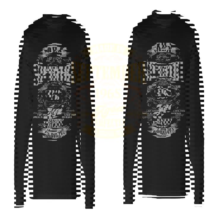 ヴィンテージ還暦祝い 1965年9月生まれ 60歳 長袖Tシャツ