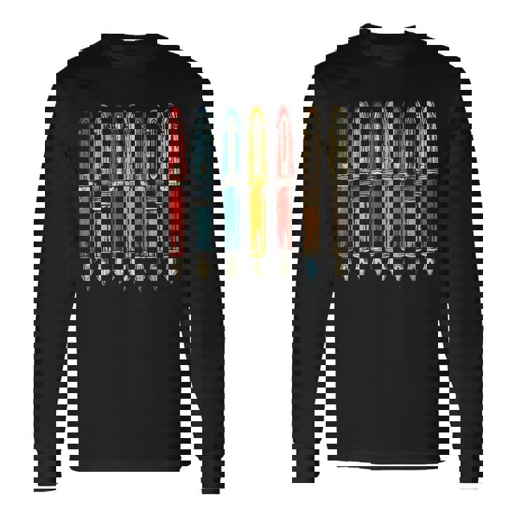 万年筆 熱狂的 コレクター愛好家 レトロ ヴィンテージ インク 長袖Tシャツ ギフトのアイデア