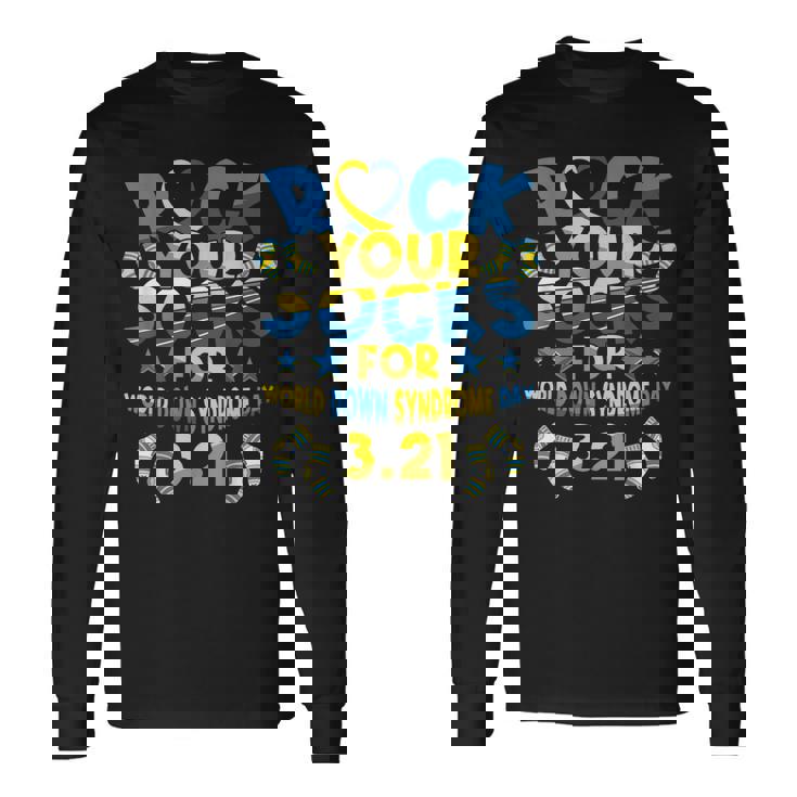 世界ダウン症デー321啓発に向けて、靴を履いて頑張ろう 長袖Tシャツ