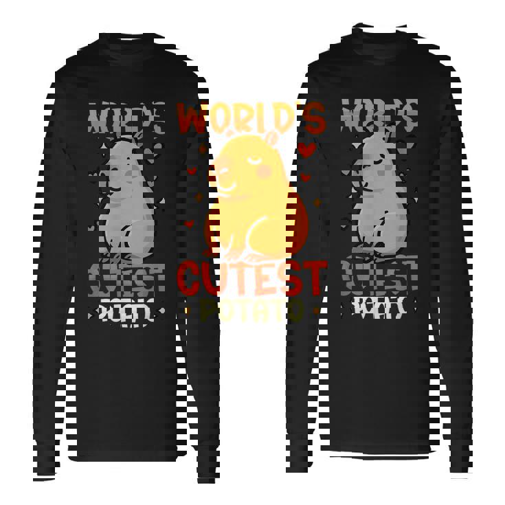 世界一かわいいポテトカピバラ 長袖Tシャツ