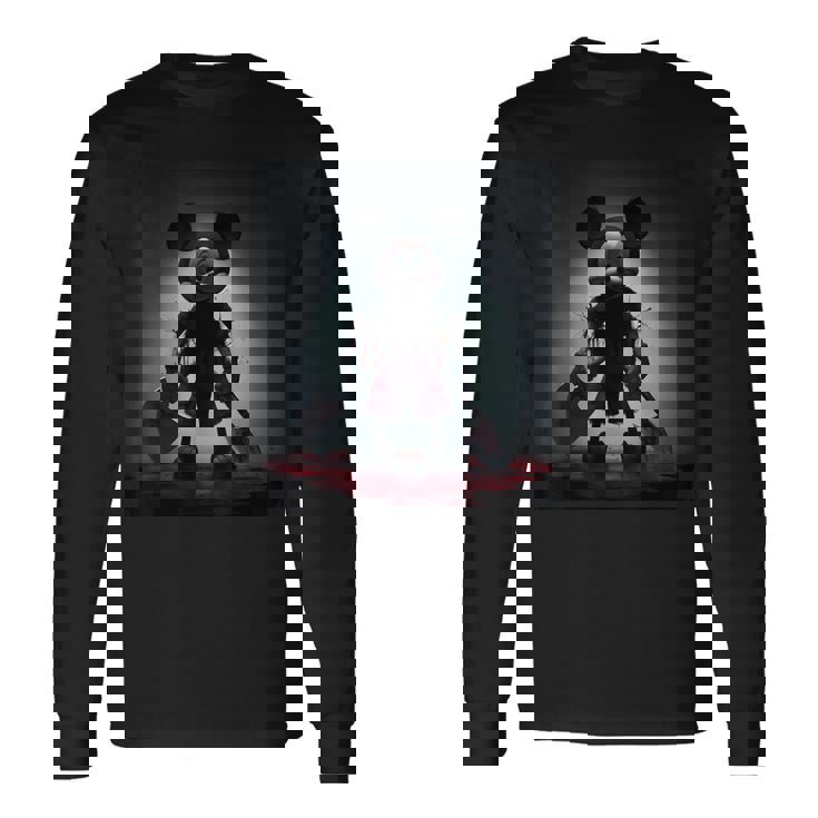 中世の武器 ミッキー怖いホラー 長袖Tシャツ