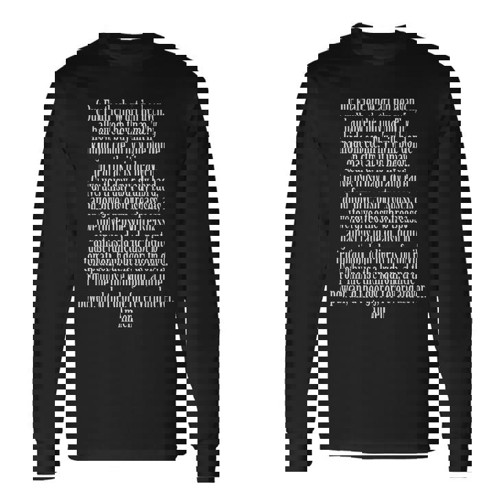 主の祈り マタイ6 長袖Tシャツ