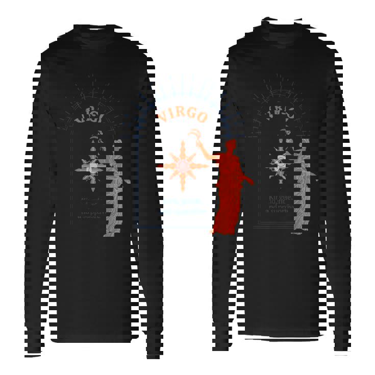 乙女座 星座 9月 8月 誕生日 グラフィックアート 乙女座サイン 長袖Tシャツ