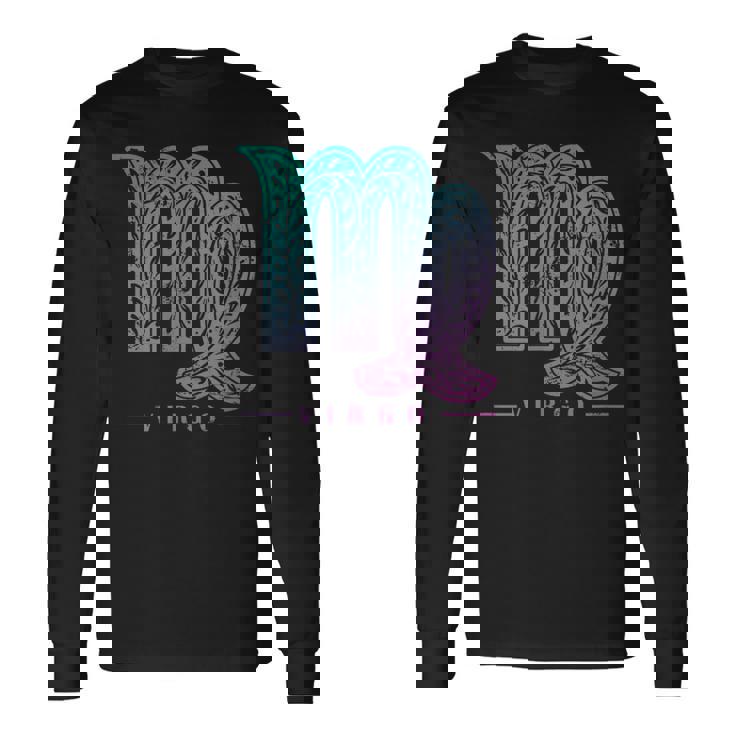 乙女座 星座 観賞用 ヴィンテージ 長袖Tシャツ