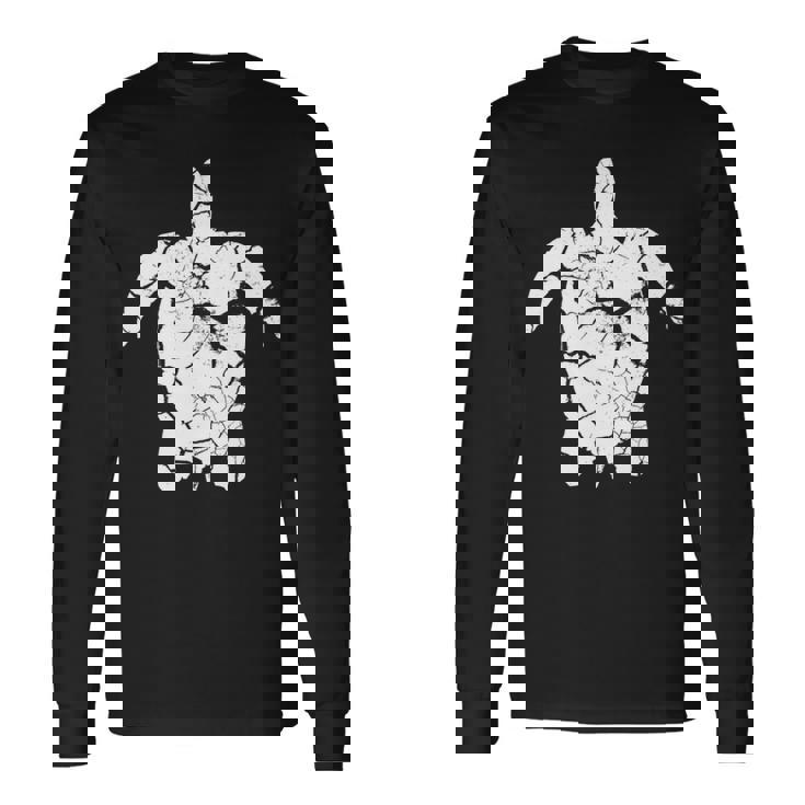 亀 かめ カメ 龜 亀甲 亀の子 かっこいい 可愛い かわいい 海亀 海 うみ 罅 ひび 隙間 動物 ペット 爬虫類 長袖tシャツ 長袖Tシャツ