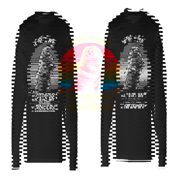 五度絶滅イベントチャンピオン クマムシ生物学者 長袖Tシャツ