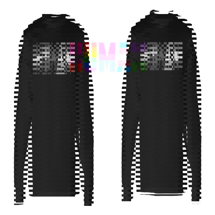 人間のlgbt レズビアン・ゲイ・バイセクシャル トランスジェンダー ジェンダークィア ギフト 長袖Tシャツ