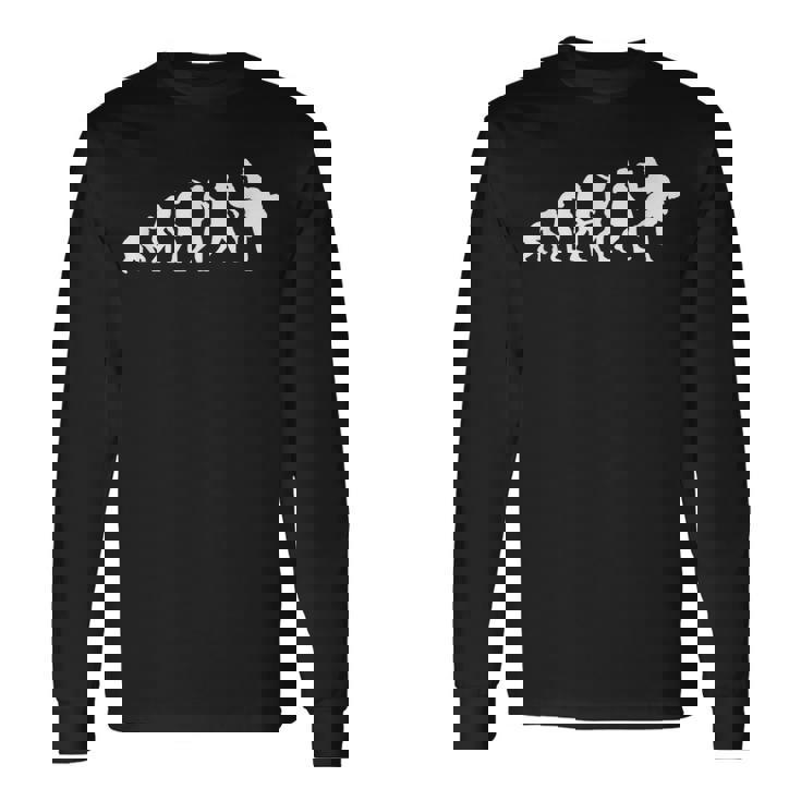 人類の進化 エボリューション 道場 柔道好き 趣味 古武道 柔道家 柔道部 おもしろ 柔道 長袖Tシャツ