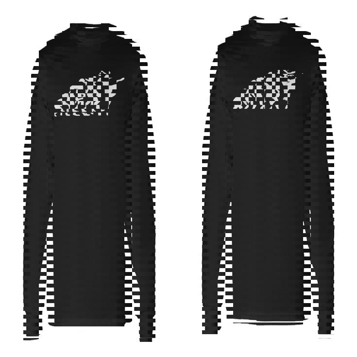 人類の進化 バレリーナ クラシックバレエ モダンバレエ 趣味 バレエ教室 バレエ音楽 エボリューション バレエ 長袖Tシャツ