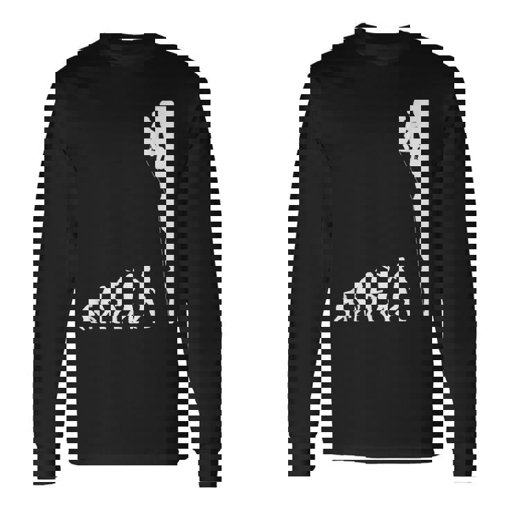 人類の進化 ロッククライミング エイドクライミング フリークライミング アルパインクライミング 登攀 登山 ボルダリング 長袖Tシャツ