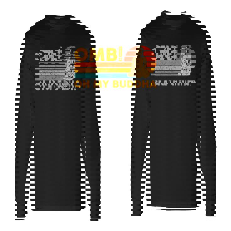 仏教 仏前 レトロ Omb オーマイブッダ 長袖Tシャツ