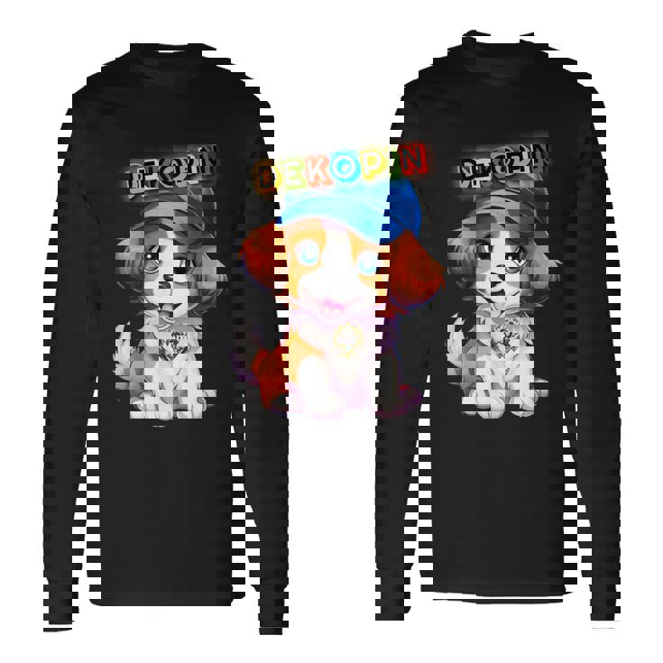 仔犬 野球 Decoy デコピン 愛犬 Kooikerhondje かわいい 人気者 長袖Tシャツ