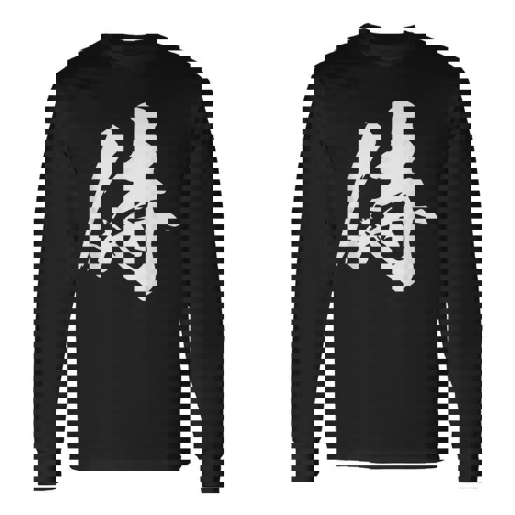 侍 漢字 一文字 かっこいい 黒 他カラー メンズ レディース 大きいサイズ 筆文字 長袖Tシャツ