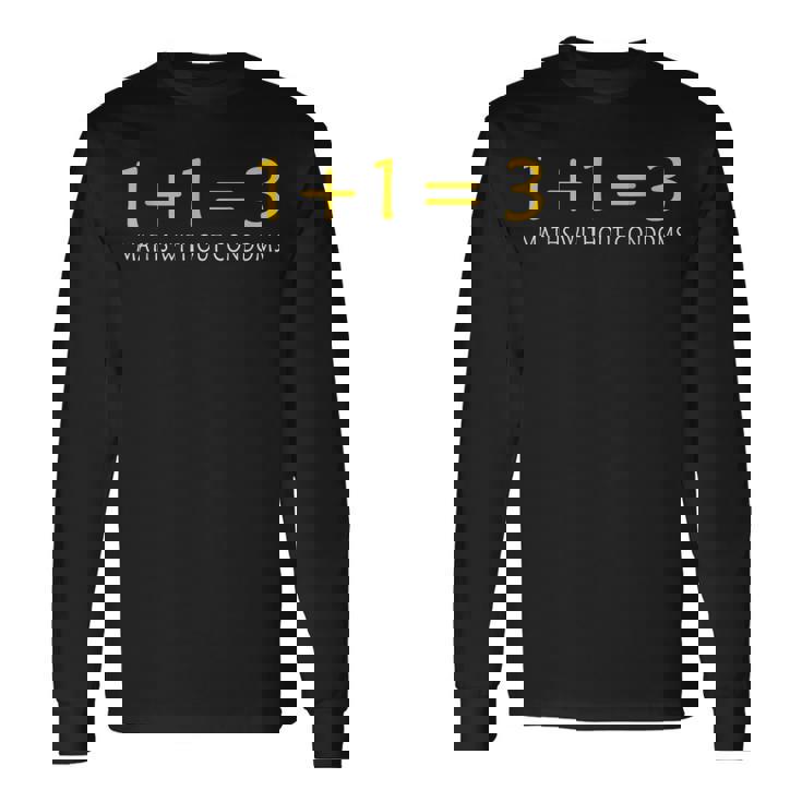 保護なしの数学 面白い楽しい 長袖Tシャツ