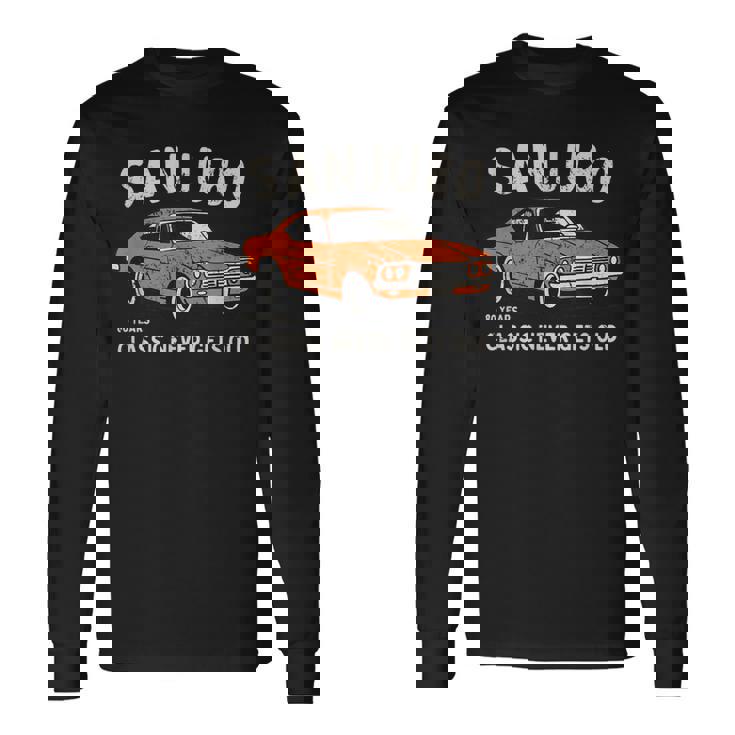 傘寿祝い 車好き お父さん 男性 クラシックカー 80歳 Classic Never Gets Old 長袖Tシャツ