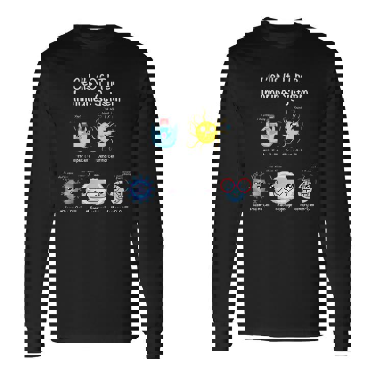 免疫系細胞生物学細胞科学ユーモア免疫学者 長袖Tシャツ