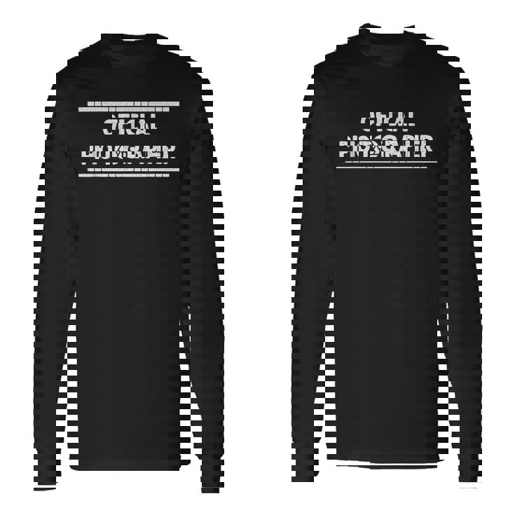 公式カメラマン カメラマン フォトグレープカメラギフト 長袖Tシャツ